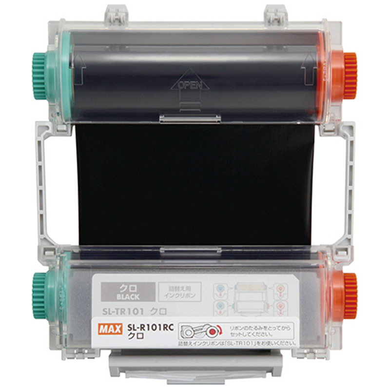 マックス ビーポップ 100タイプ インクリボン 60m 黒 SL-R101RC 1個（ご注文単位1個）【直送品】
