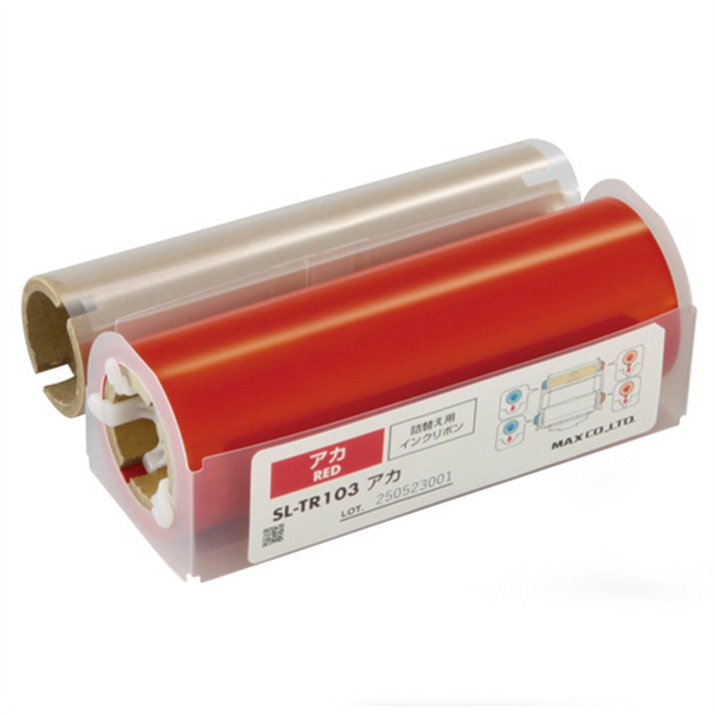 マックス ビーポップ 100タイプ用詰替えインクリボン 60m 赤 SL-TR103 1個（ご注文単位1個）【直送品】