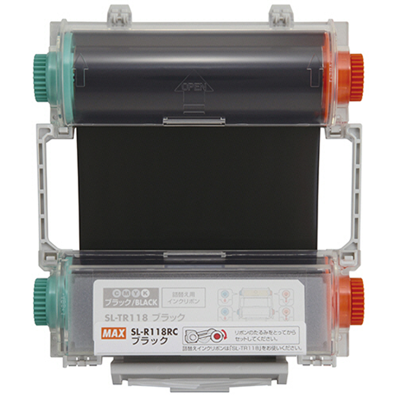 マックス ビーポップ 100タイプ プロセスカラー用インクリボン 60m ブラック SL-R118RC 1個（ご注文単位1個）【直送品】