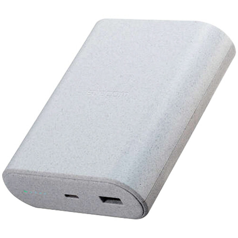 エレコム ナトリウムイオン電池モバイルバッテリー 9000mAh ライトグレー DE-C55L-9000LGY 1個（ご注文単位1個）【直送品】