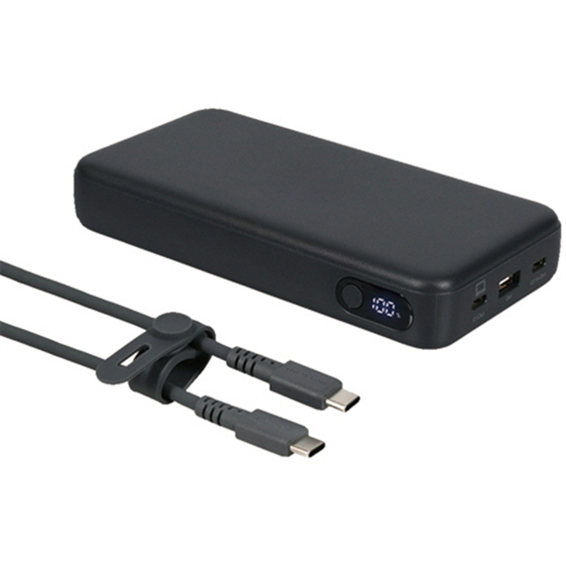 モッテル モバイルバッテリー 25000mAh スモーキーブラック MOT-MB25001-BK 1個（ご注文単位1個）【直送品】