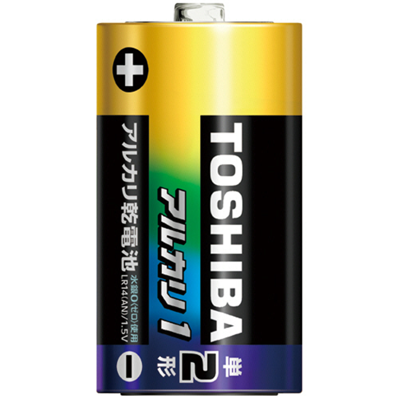 東芝 アルカリ乾電池 アルカリ1 単2形 LR14AN 4MP 4本/1パック(ご注文単位1パック)【直送品】