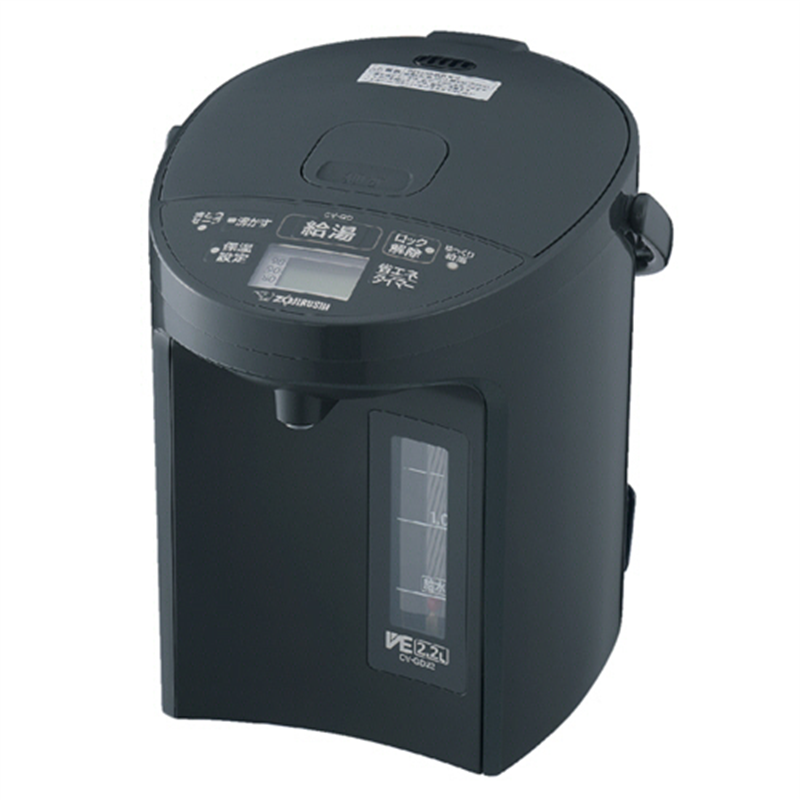 象印 VE電気まほうびん 優湯生 2.2L ソフトブラック CV-GD22-BM 1台（ご注文単位1台）【直送品】