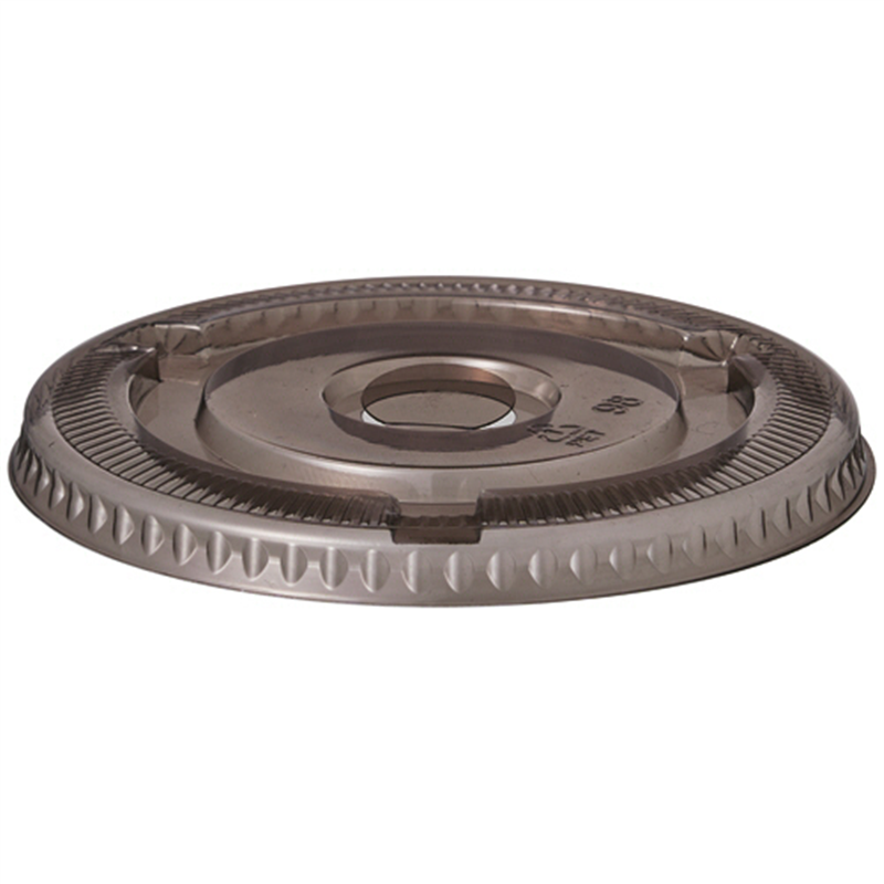 シモジマ HEIKO 透明カップ A-PET 平蓋 14・16オンス用 口径98mm C穴付 黒 #004526016 50枚/1パック（ご注文単位1パック）【直送品】