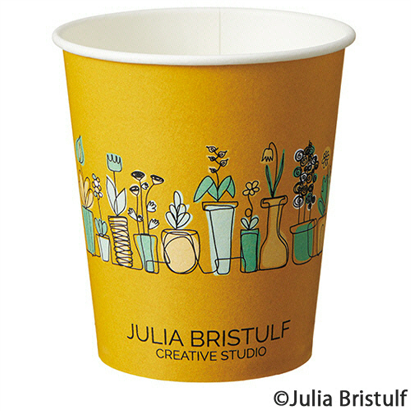 TANOSEE 紙コップ Plants/プランツ 205mL/7オンス 1600個/1セット（ご注文単位1セット）【直送品】