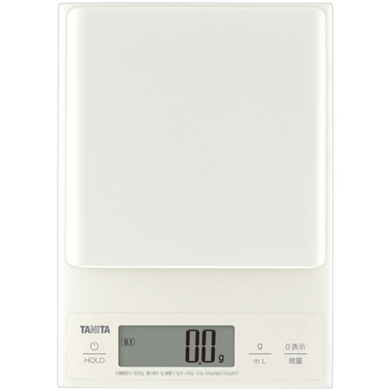 タニタ デジタルクッキングスケール 3kg アイボリー KJ-304IV 1台（ご注文単位1台）【直送品】