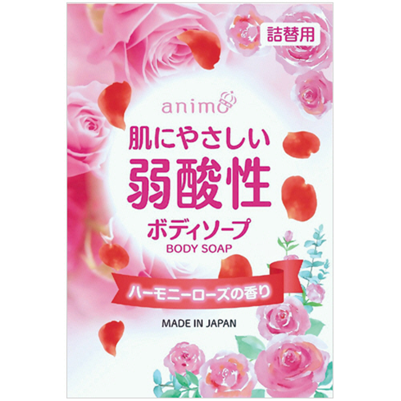 ロケット石鹸 肌にやさしい弱酸性ボディソープ ハーモニーローズ 詰替用 340mL 20個/1セット（ご注文単位1セット）【直送品】