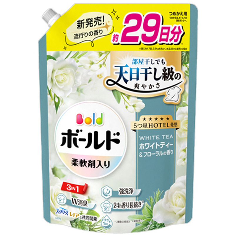 P&G ボールド ジェル ホワイトティー&フローラルの香り つめかえ用 超特大 690g 1パック（ご注文単位1パック）【直送品】