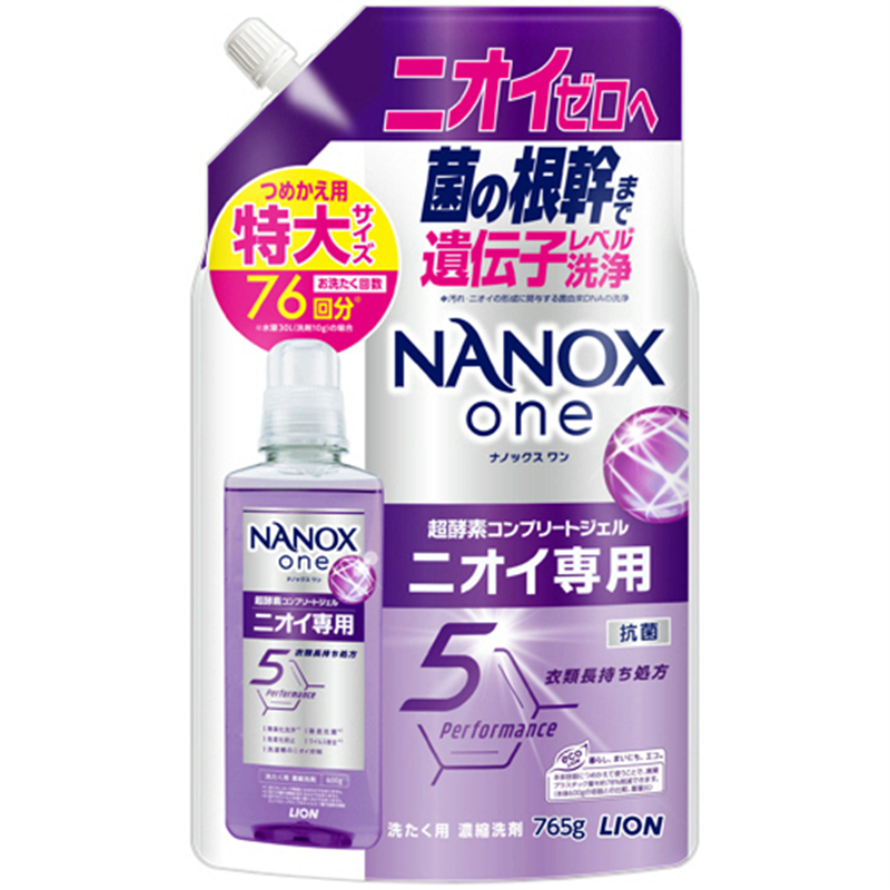 ライオン NANOX one ニオイ専用 つめかえ用 特大 765g 1個（ご注文単位1個）【直送品】