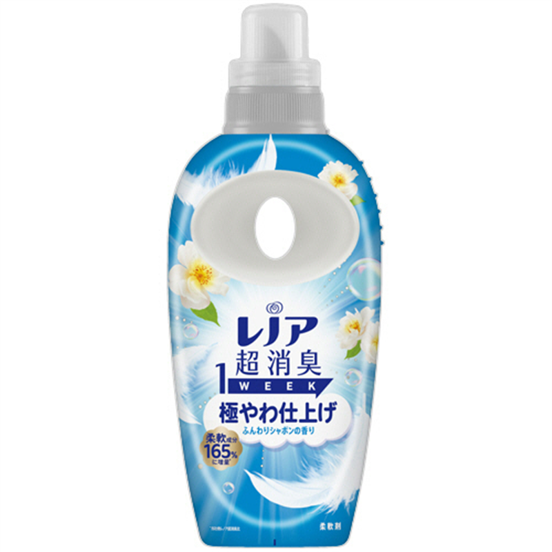 P&G レノア 超消臭1week 極やわ仕上げ ふんわりシャボンの香り 本体 490mL 1本（ご注文単位1本）【直送品】