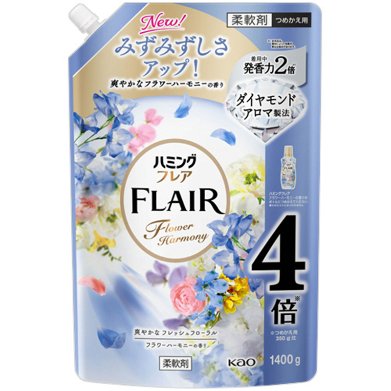花王 ハミング フレアフレグランス フラワーハーモニー つめかえ用 1400g 1個（ご注文単位1個）【直送品】