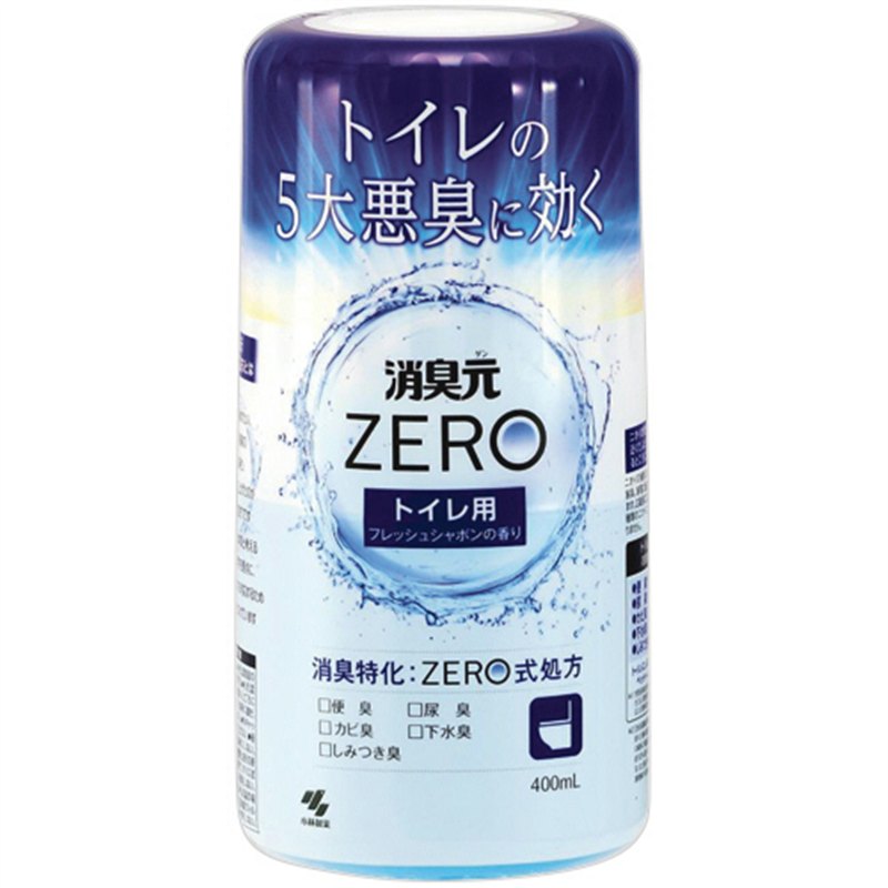 小林製薬 消臭元ZERO トイレ用 フレッシュシャボンの香り 本体 400mL 1個（ご注文単位1個）【直送品】