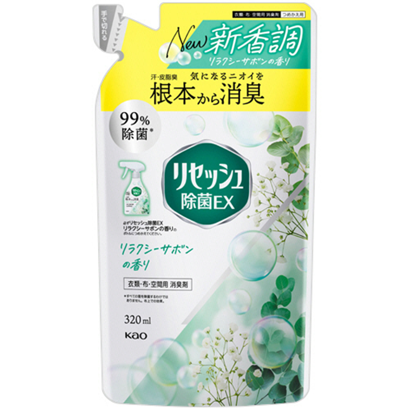 花王 リセッシュ 除菌EX リラクシーサボンの香り つめかえ用 320mL 1個（ご注文単位1個）【直送品】