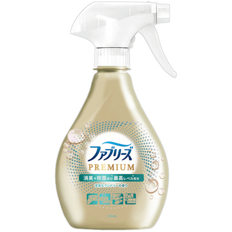 P&G ファブリーズ ダブル除菌+消臭 プレミアム 清潔なランドリーの香り 本体 370mL 1本（ご注文単位1本）【直送品】