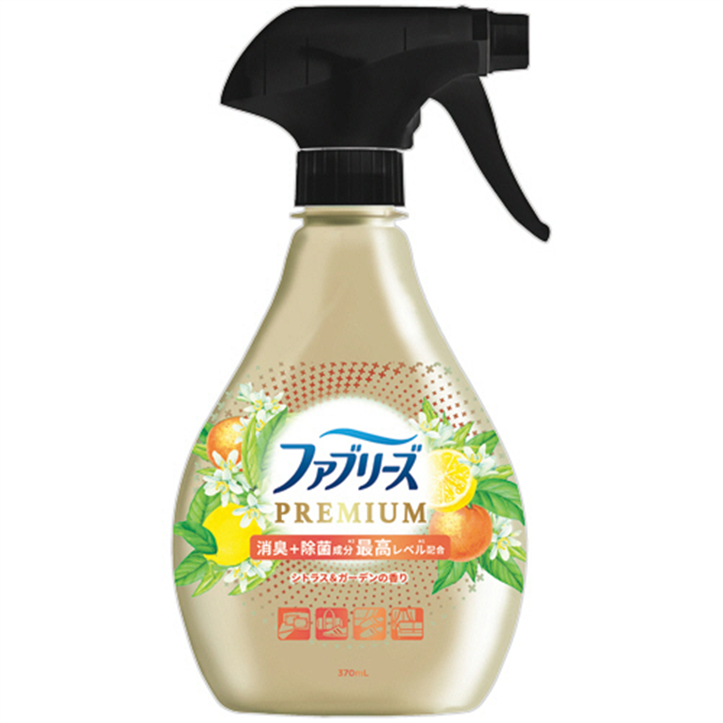P&G ファブリーズ ダブル除菌+消臭 プレミアム シトラス&ガーデンの香り 本体 370mL 1本（ご注文単位1本）【直送品】