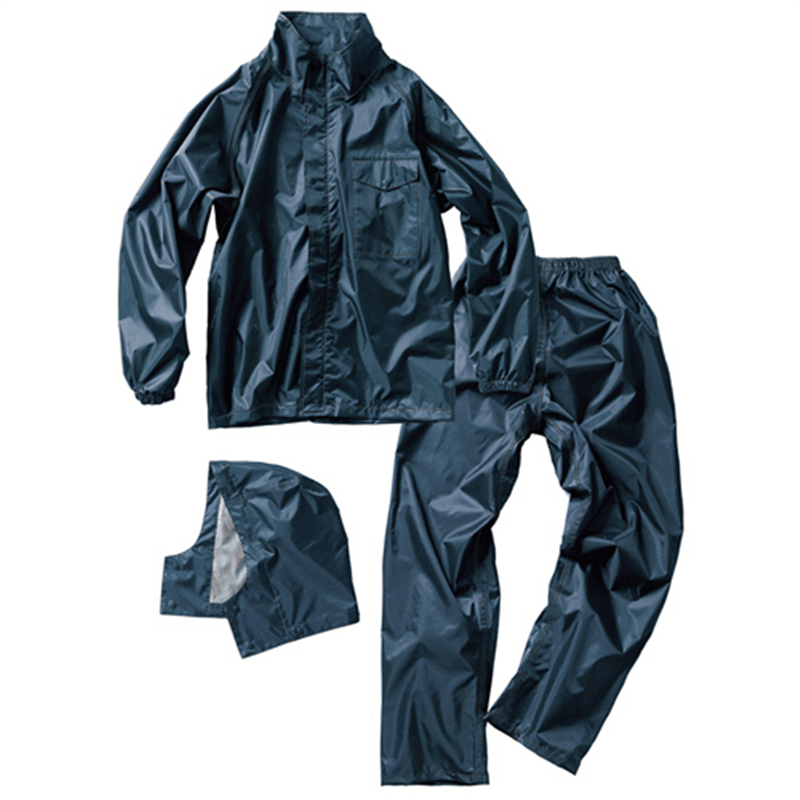 マック チェンジシーゼロレインスーツ ネイビー Lサイズ AS-5050-L 1着（ご注文単位1着）【直送品】