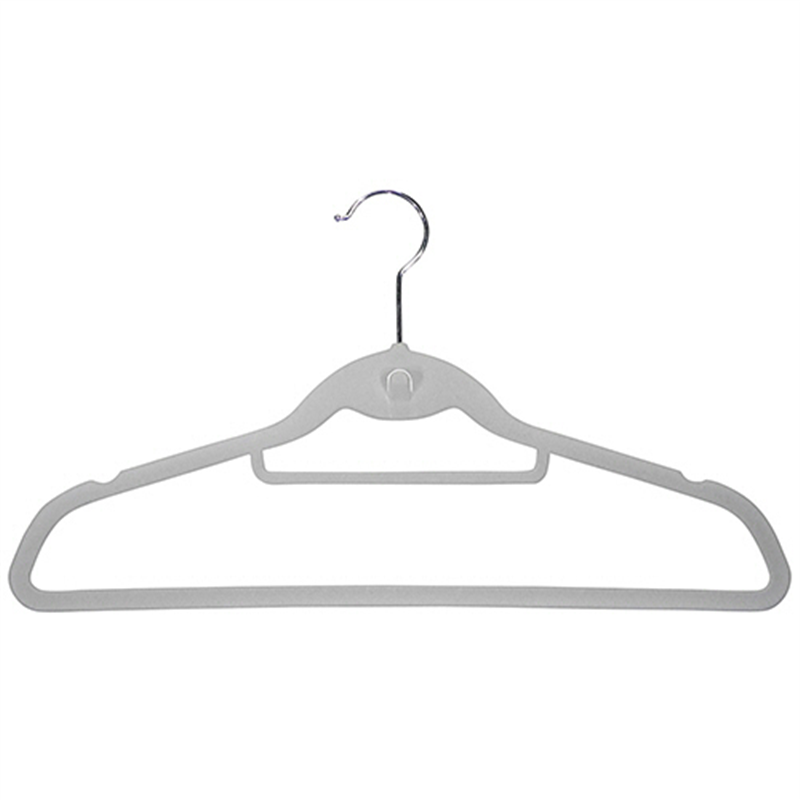 シンコハンガー モノクローゼット シャツハンガーフロッキー グレー 6本/1組（ご注文単位1組）【直送品】