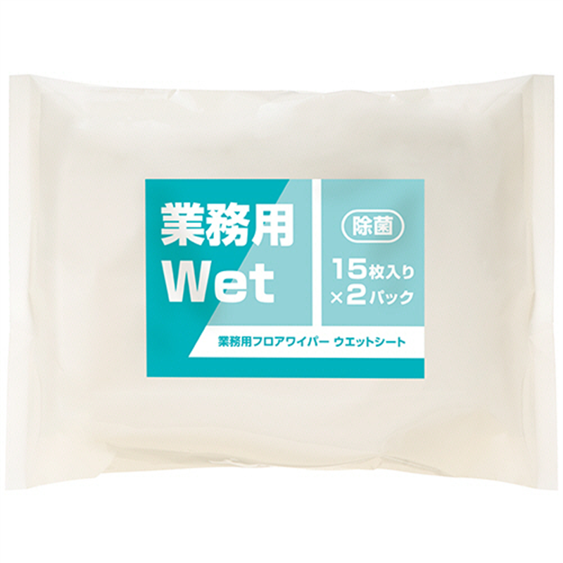 TANOSEE 再生材入り業務用フロアワイパーシート ウエット&除菌 150枚/1セット（ご注文単位1セット）【直送品】