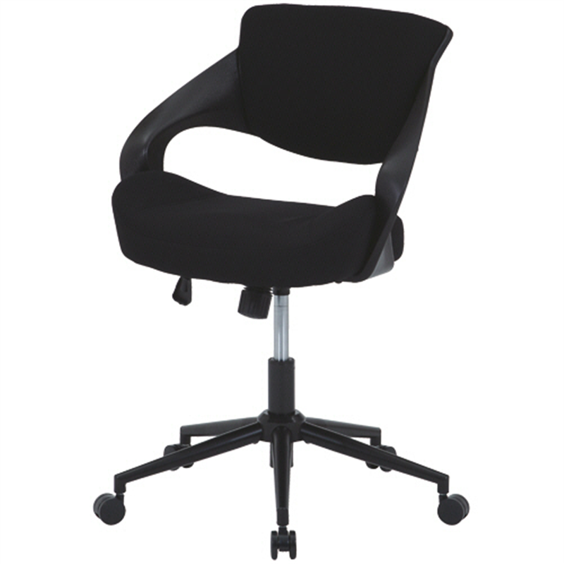 不二貿易 腰当たりが良いチェア クラウド フレーム：ブラック 背・座：ブラック C/D74002 1脚（ご注文単位1脚）【直送品】