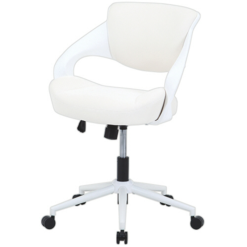 不二貿易 腰当たりが良いチェア クラウド フレーム：ホワイト 背・座：アイボリー C/D74004 1脚（ご注文単位1脚）【直送品】