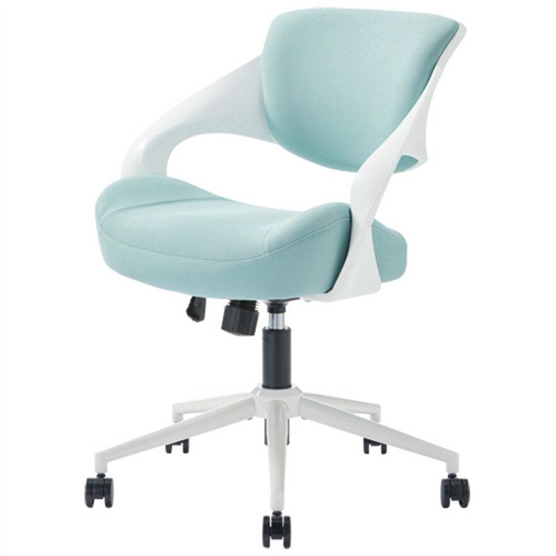 不二貿易 腰当たりが良いチェア クラウド フレーム：ホワイト 背・座：ライトブルー C/D74005 1脚（ご注文単位1脚）【直送品】