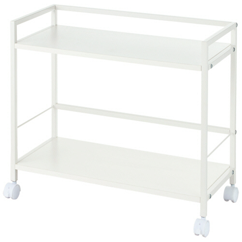 アスカ デスクワゴン ワイド 2段 ホワイト DWG04W 1台（ご注文単位1台）【直送品】