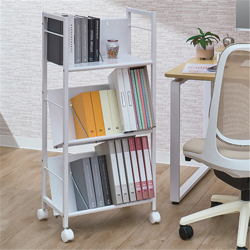 YAMAZEN ファイルラックワゴン スチールタイプ 3段 マットブラック MFRW-S3/MBK 1台（ご注文単位1台）【直送品】