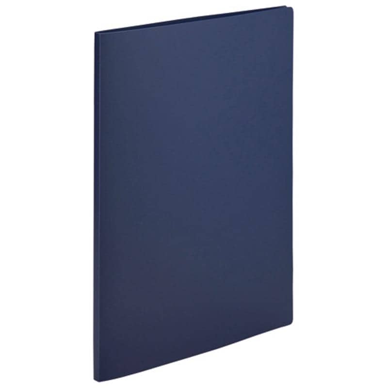 TANOSEE クリアファイル(不透明表紙) A4タテ 10ポケット ネイビー 1冊 （ご注文単位1冊）【直送品】