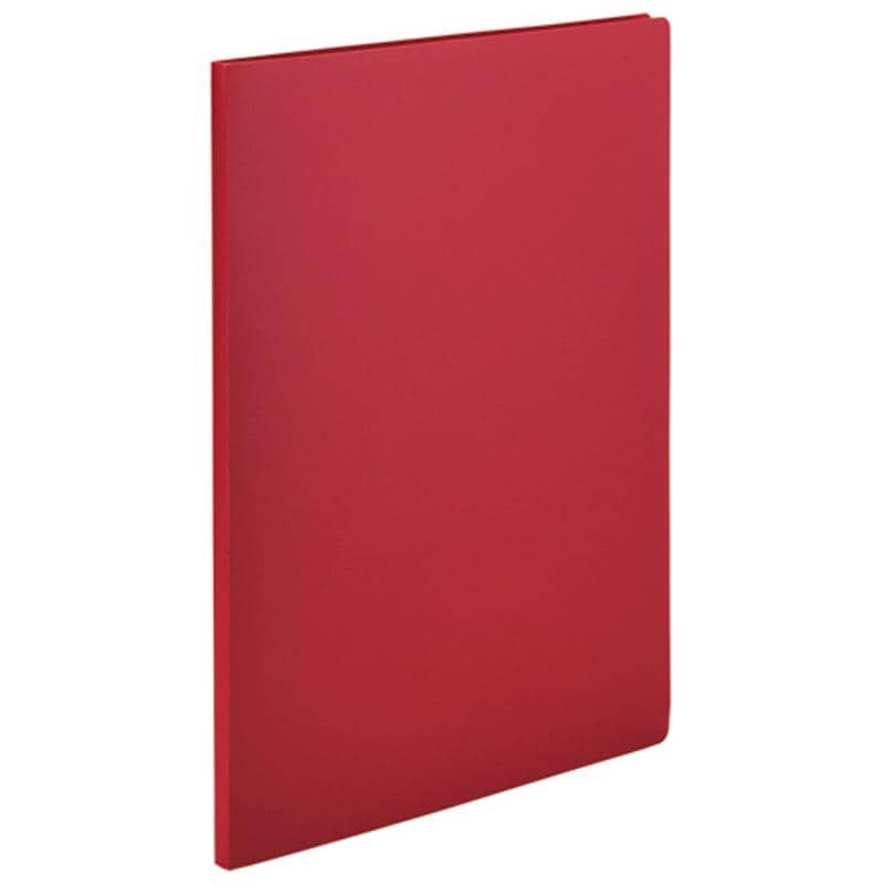 TANOSEE クリアファイル(不透明表紙) A4タテ 10ポケット レッド 1セット(10冊) （ご注文単位1セット）【直送品】