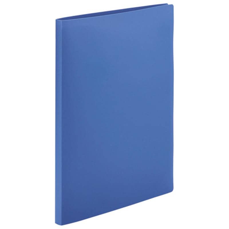 TANOSEE クリアファイル(不透明表紙) A4タテ 20ポケット ブルー 1セット(10冊) （ご注文単位1セット）【直送品】