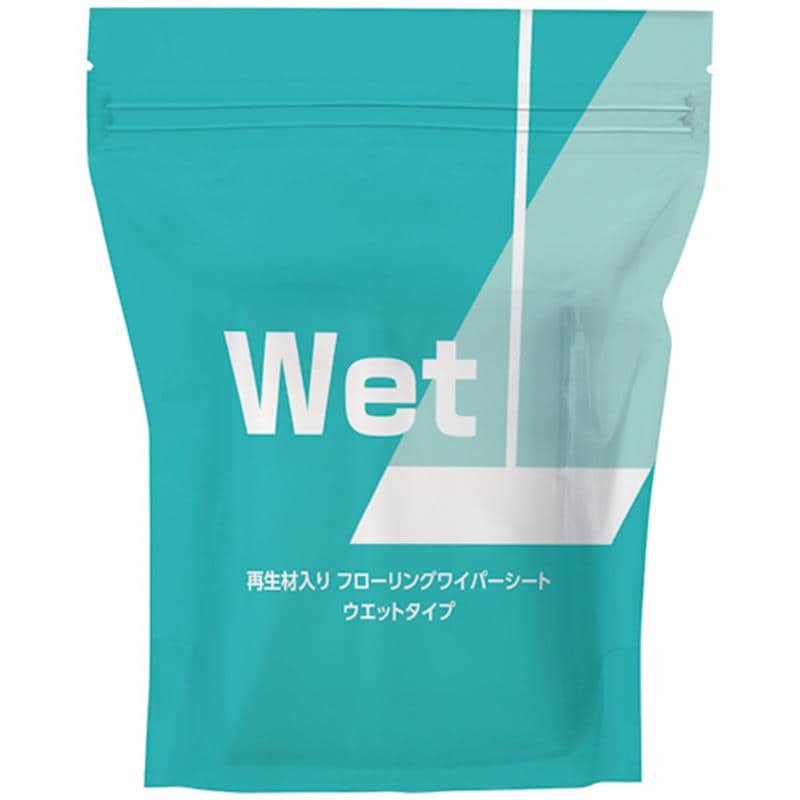 TANOSEE 再生材入りフローリングワイパーシート チャック袋タイプ ウェット 1パック(30枚) （ご注文単位1パック）【直送品】