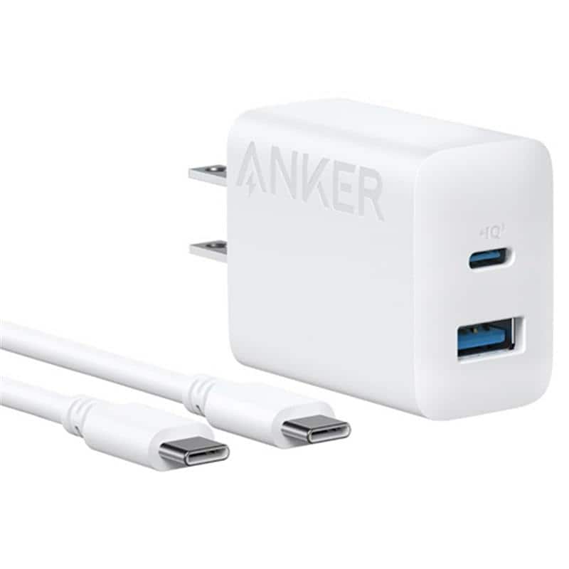 アンカージャパン 急速充電器 ANKER Charger(20W 2ポート)with USB-Cケーブル ホワイト B2348N21 1個 （ご注文単位1個）【直送品】