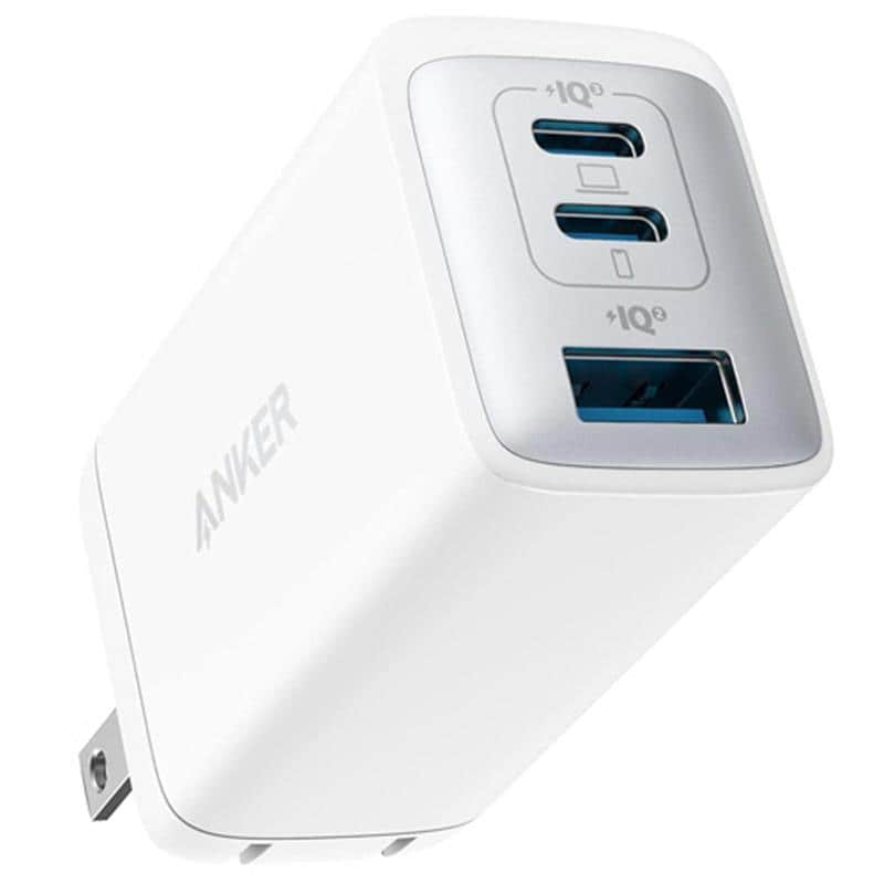 アンカージャパン 急速充電器 ANKER PowerPort III (65W 3ポート) Pod PD対応 ホワイト A2667N22 1個 （ご注文単位1個）【直送品】