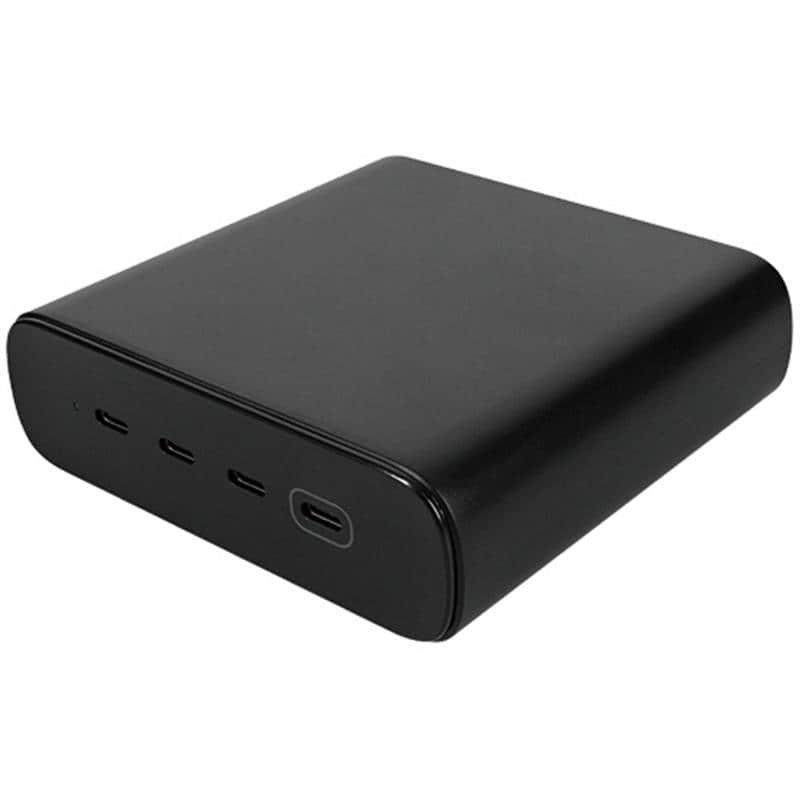 オウルテック PD100W/合計最大245W出力 USB Type-C×4 AC充電器 ブラック OEC-ACPD245C4G-BK 1個 （ご注文単位1個）【直送品】