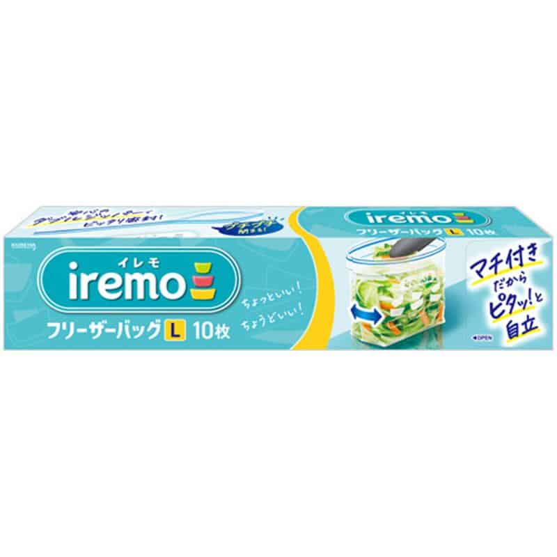>クレハ イレモ フリーザーバッグ L 1パック(10枚) (ご注文単位1パック)【直送品】