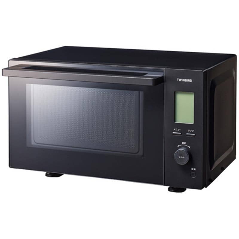 ツインバード センサー付フラット電子レンジ ブラック DR-F423B 1台 (ご注文単位1台)【直送品】