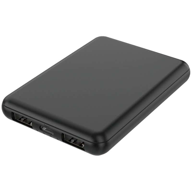 ハイディスク モバイルバッテリー(PP袋) 5000mAh ブラック HD4-MBTC5000BKP 1個 （ご注文単位1個）【直送品】