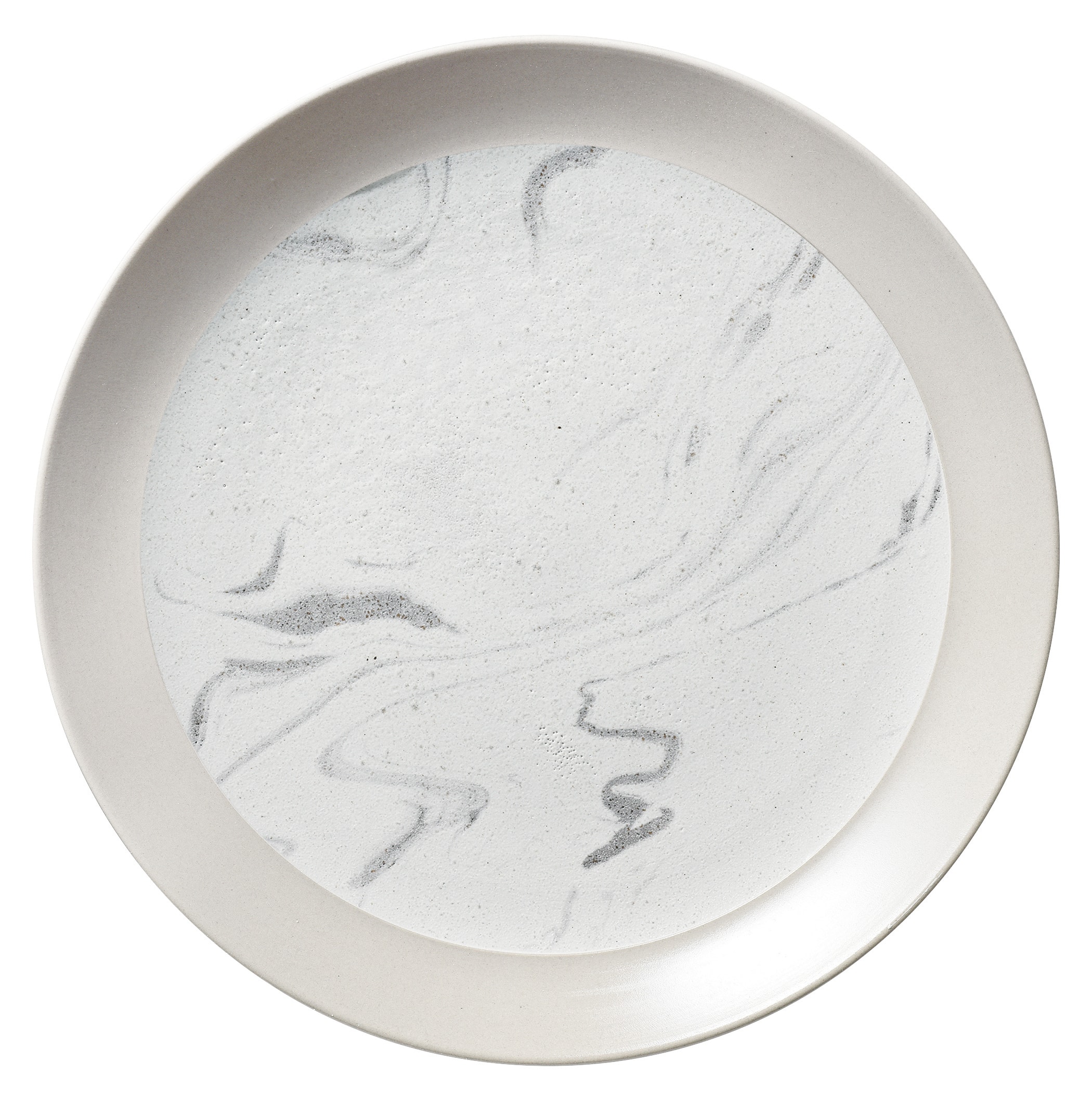 山万 サラサ　マーブルホワイト　28cmプレート 1個（ご注文単位1個）【直送品】