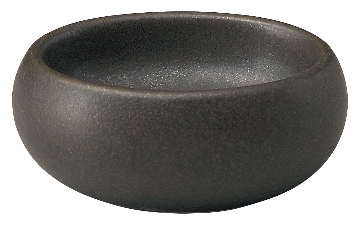 山万 ブラック　10cmオーバルホローボウル 1個（ご注文単位1個）【直送品】