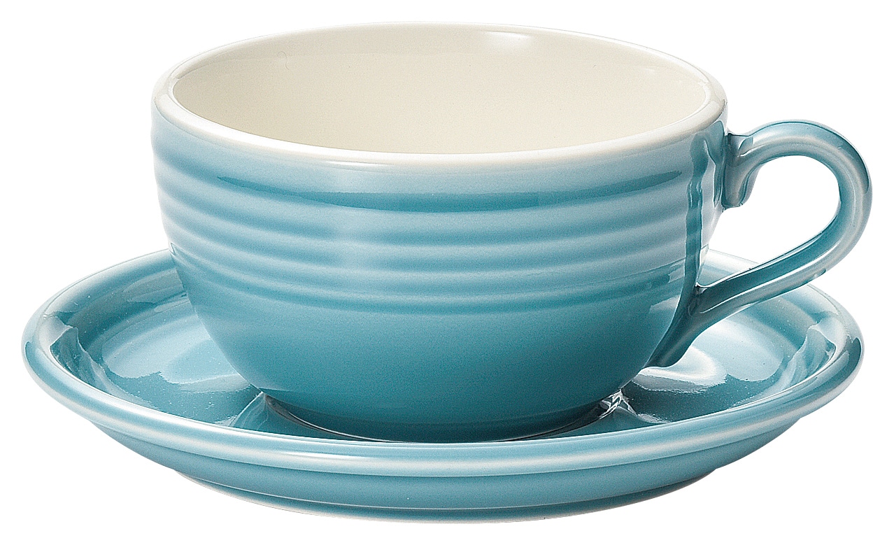 山万 オービット　ターコイズブルー　ラテカップ ※カップ単品のみ1個（ご注文単位1個）【直送品】