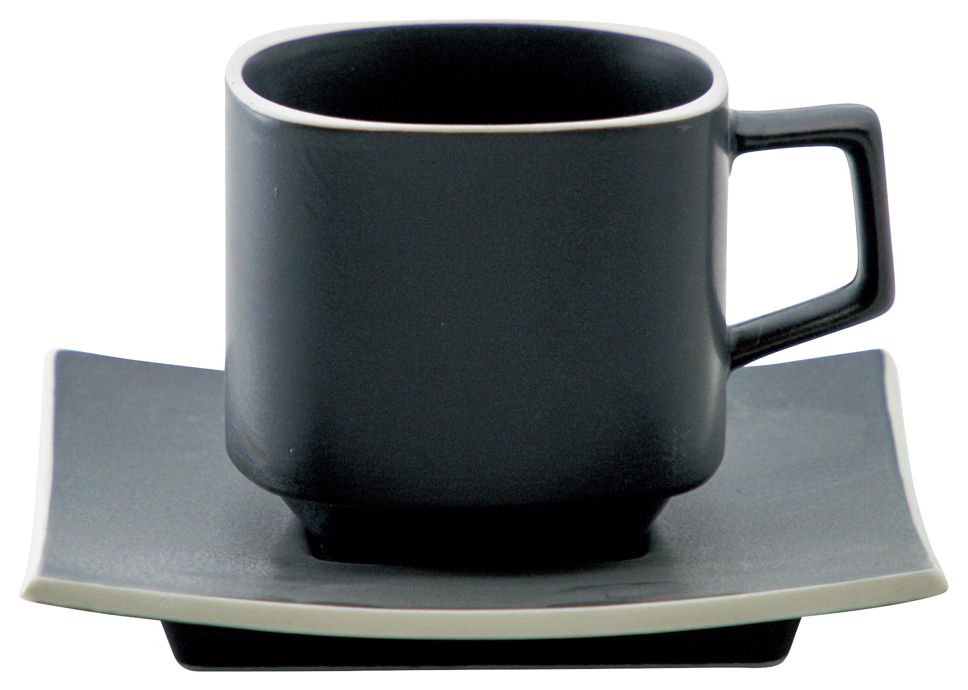 山万 カルマ　カーボンブラック　スタックコーヒーカップ ※カップ単品のみ 1個（ご注文単位1個）【直送品】