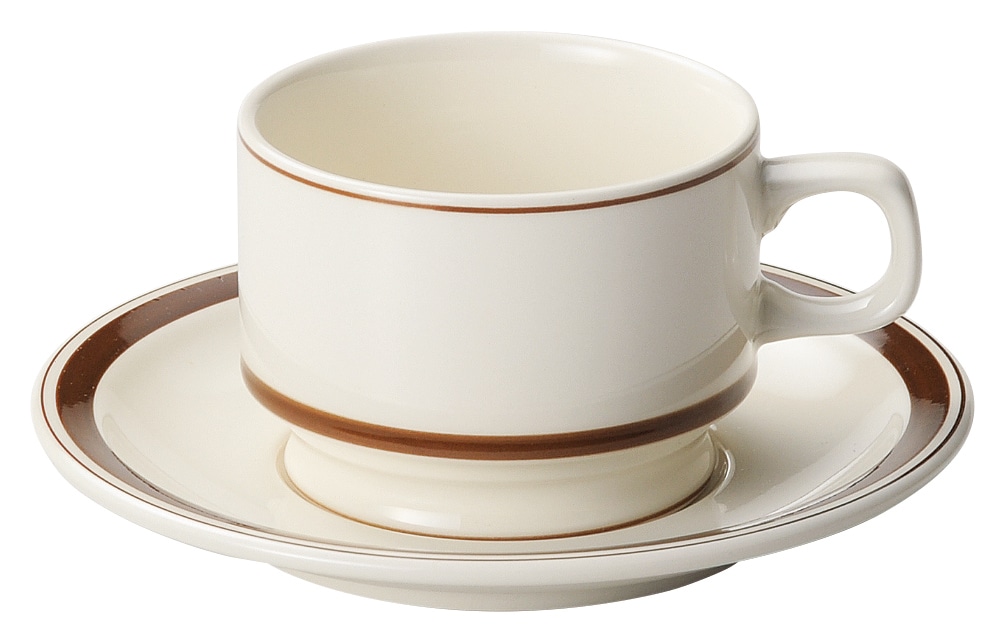 山万 カントリーサイド　ダークブラウン　高台スタックコーヒーカップ ※カップ単品のみ 1個（ご注文単位1個）【直送品】