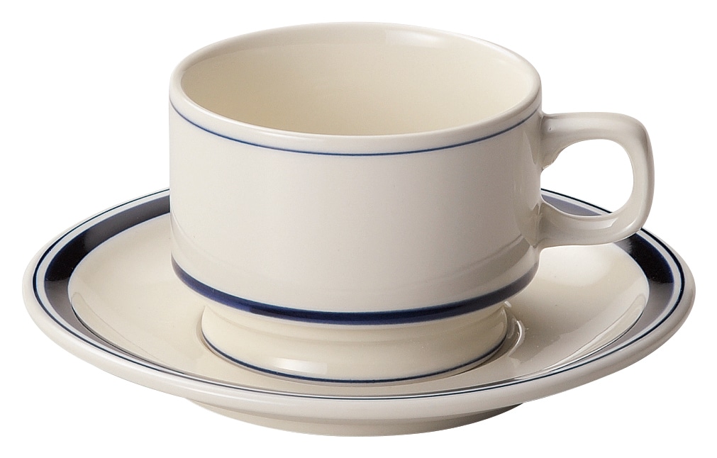 山万 カントリーサイド　ネイビーブルー　高台スタックコーヒーカップ ※カップ単品のみ 1個（ご注文単位1個）【直送品】