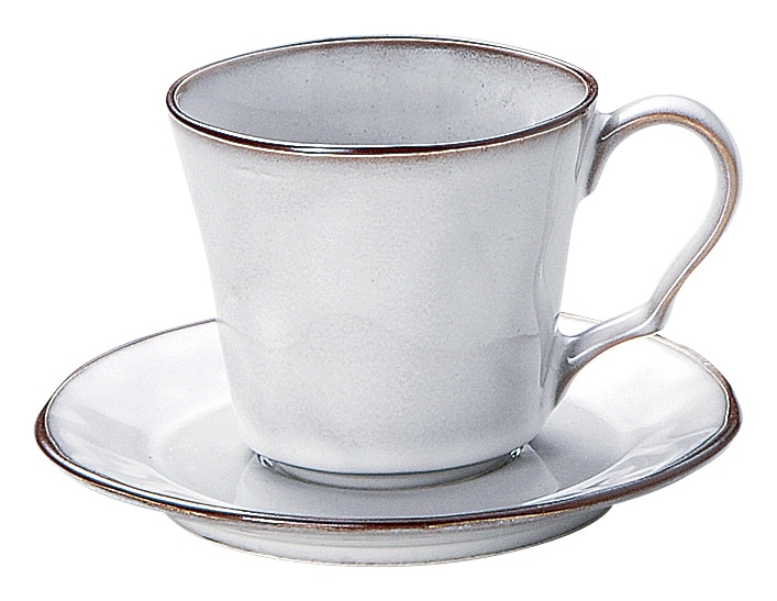 山万 ラフェルム スモークホワイト コーヒーソーサー※ソーサー単品のみ 1個(ご注文単位1個)【直送品】