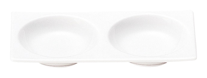 山万 プラージュ　2連ディッシュ 1個（ご注文単位1個）【直送品】