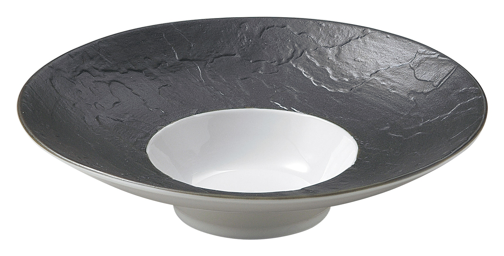 山万 グラウ゛ェール シャルボン 23cmブロードリムボウル リムブラック 1個(ご注文単位1個)【直送品】