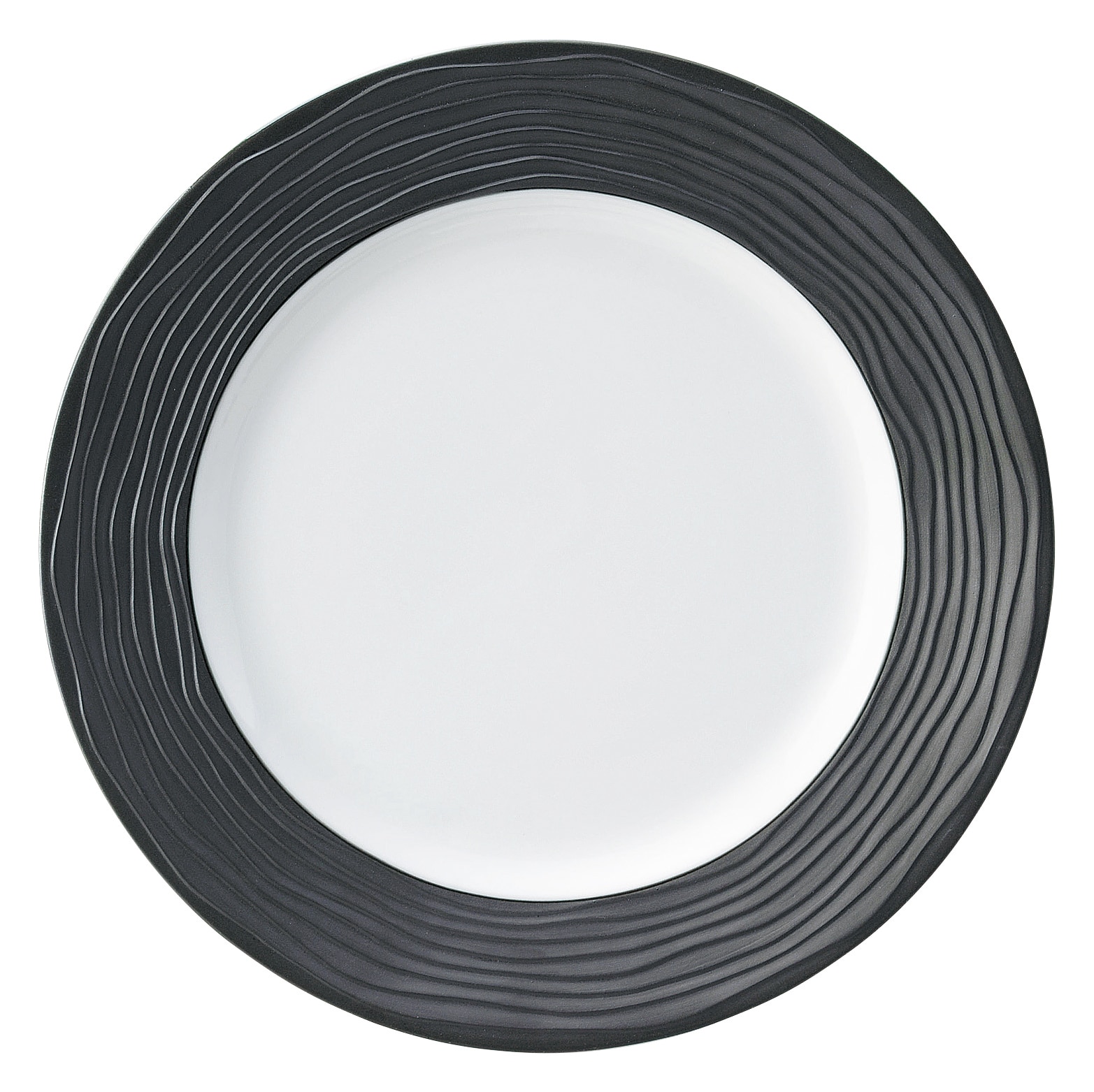 山万 グラウ゛ェール スワレ 17.5cmプレート リムブラック 1個(ご注文単位1個)【直送品】