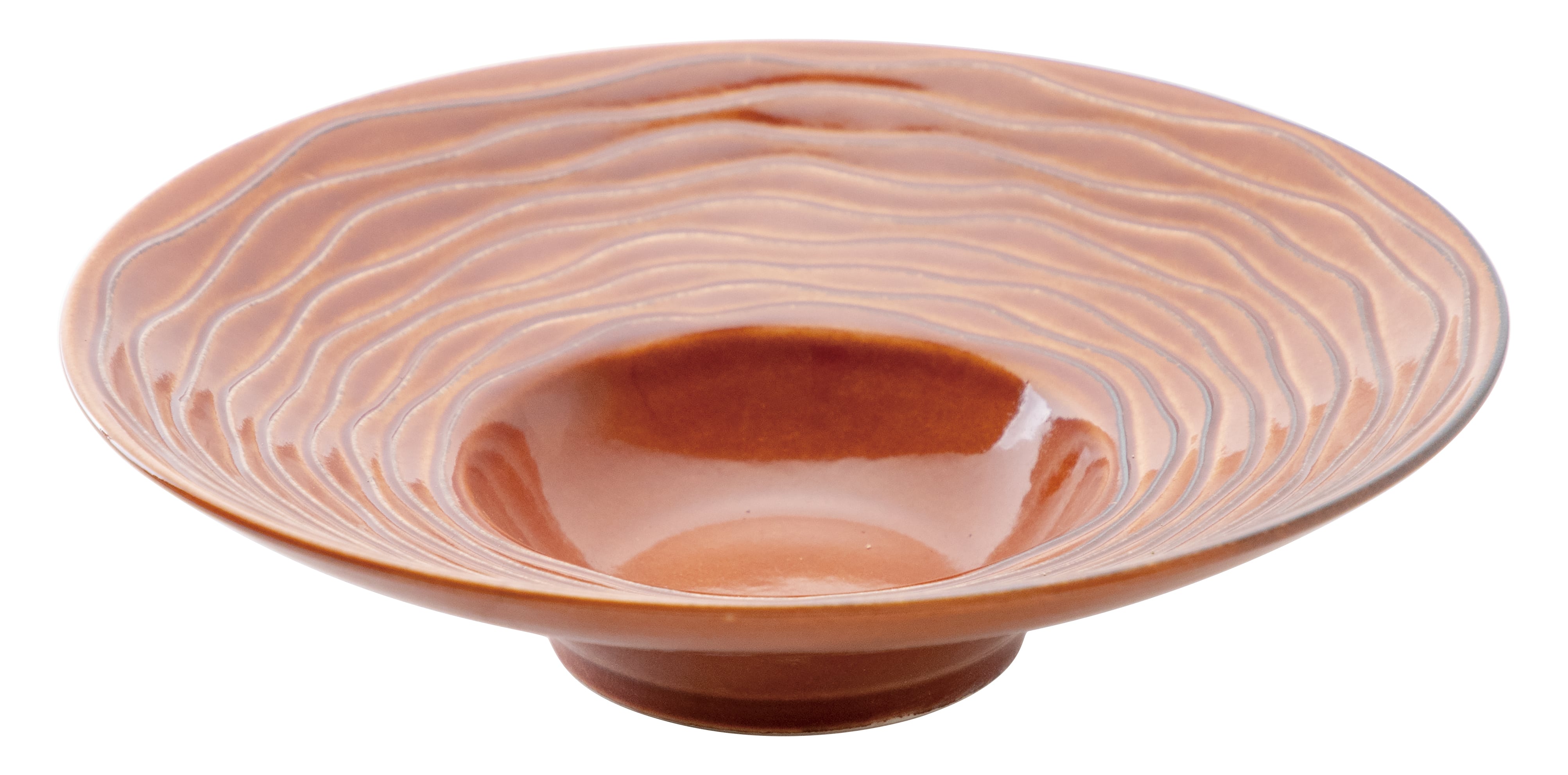 山万 グラウ゛ェール　ウォールナット　23cmブロードリムボウル 1個（ご注文単位1個）【直送品】