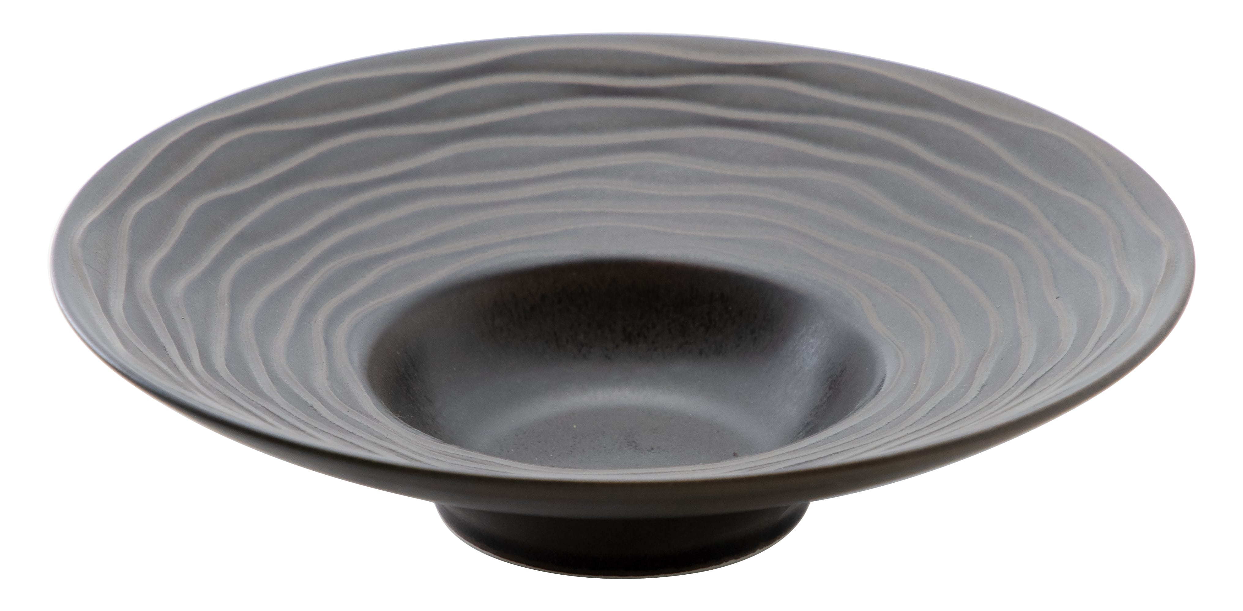 山万 グラウ゛ェール　ラバブラウン　23cmブロードリムボウル 1個（ご注文単位1個）【直送品】