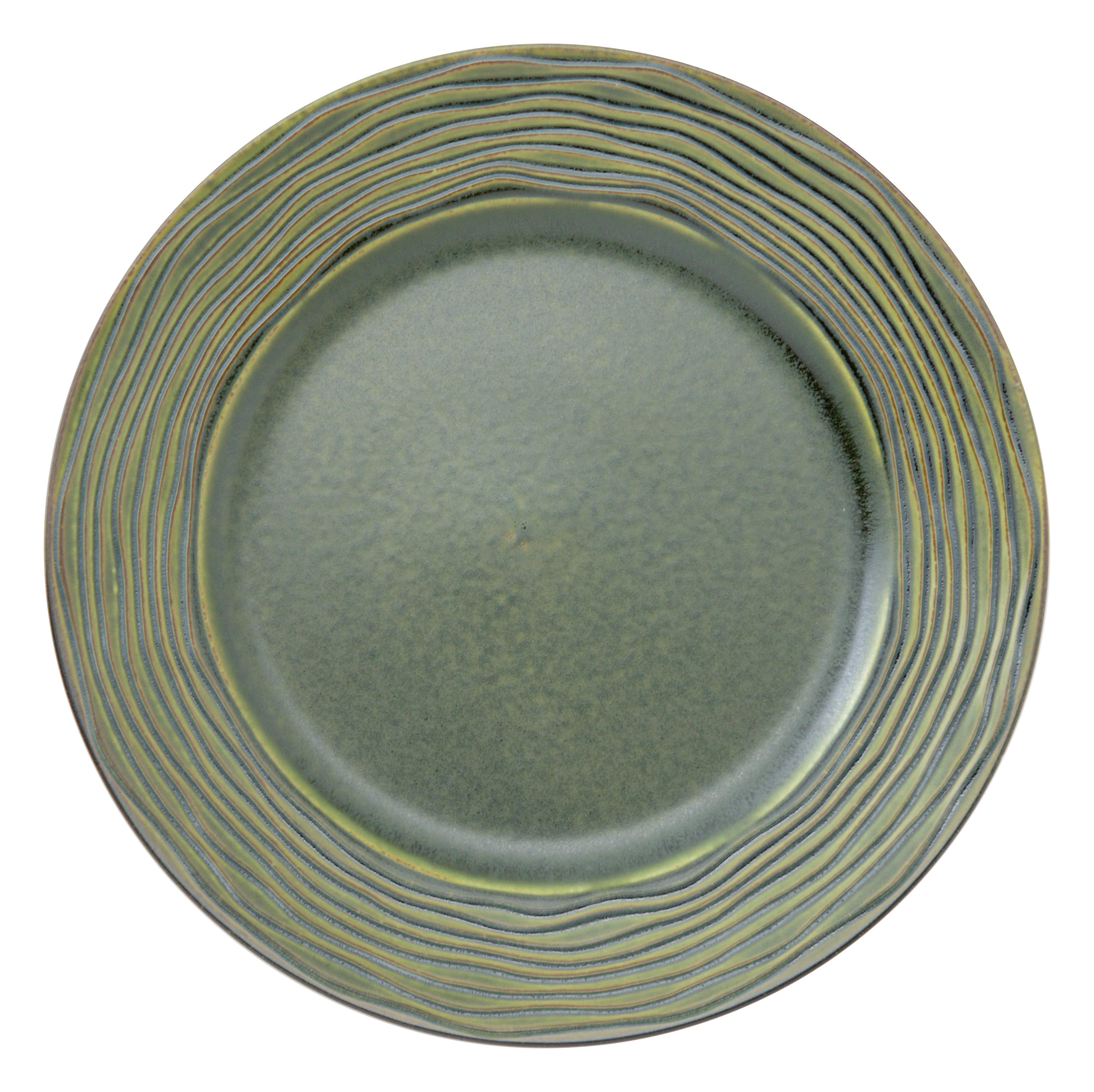 山万 グラウ゛ェール　プレーリーグリーン　27cmリムプレート 1個（ご注文単位1個）【直送品】